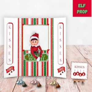 Elf Kissing Booth Printable Prop: Christmas Holiday Decor (PDF)