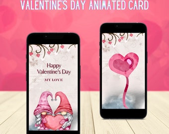 Gnomi innamorati - Video cartolina animata per San Valentino (download immediato)