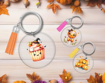 Halloween Keychain Designs – PNG & SVG Files (Digital Download)
