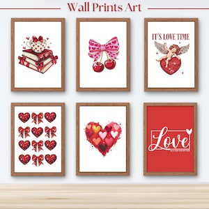 Romantic Valentine’s Day Wall Art Love-Themed High Quality Prints  Wall Decor Digital Love Art Printable Home Decorations 5 sizes