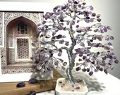 Amethyst Bonsai Tree, Wire Gem stone Tree, Crystal Tree , High Quality Gift for Her , Tree of Life, Healing, Feng Shui Decor