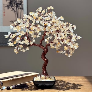 Citrine Crystal Tree of Life: Abundance Feng Shui Decor