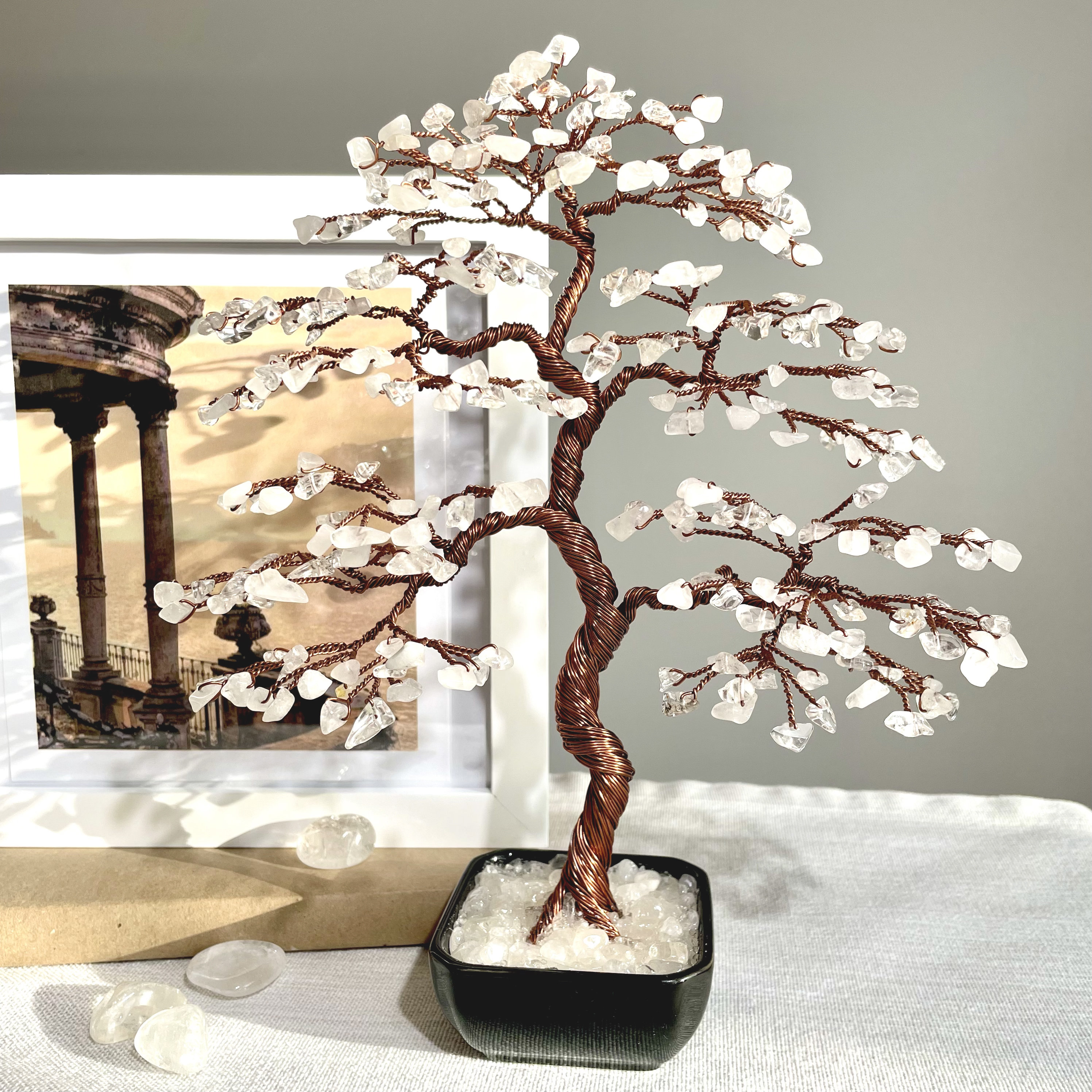 Comprar Vida - Árbol de chakras, árbol de bonsái de alambre Feng Shui,  cristal de árbol de dinero para decoración del hogar con energía positiva