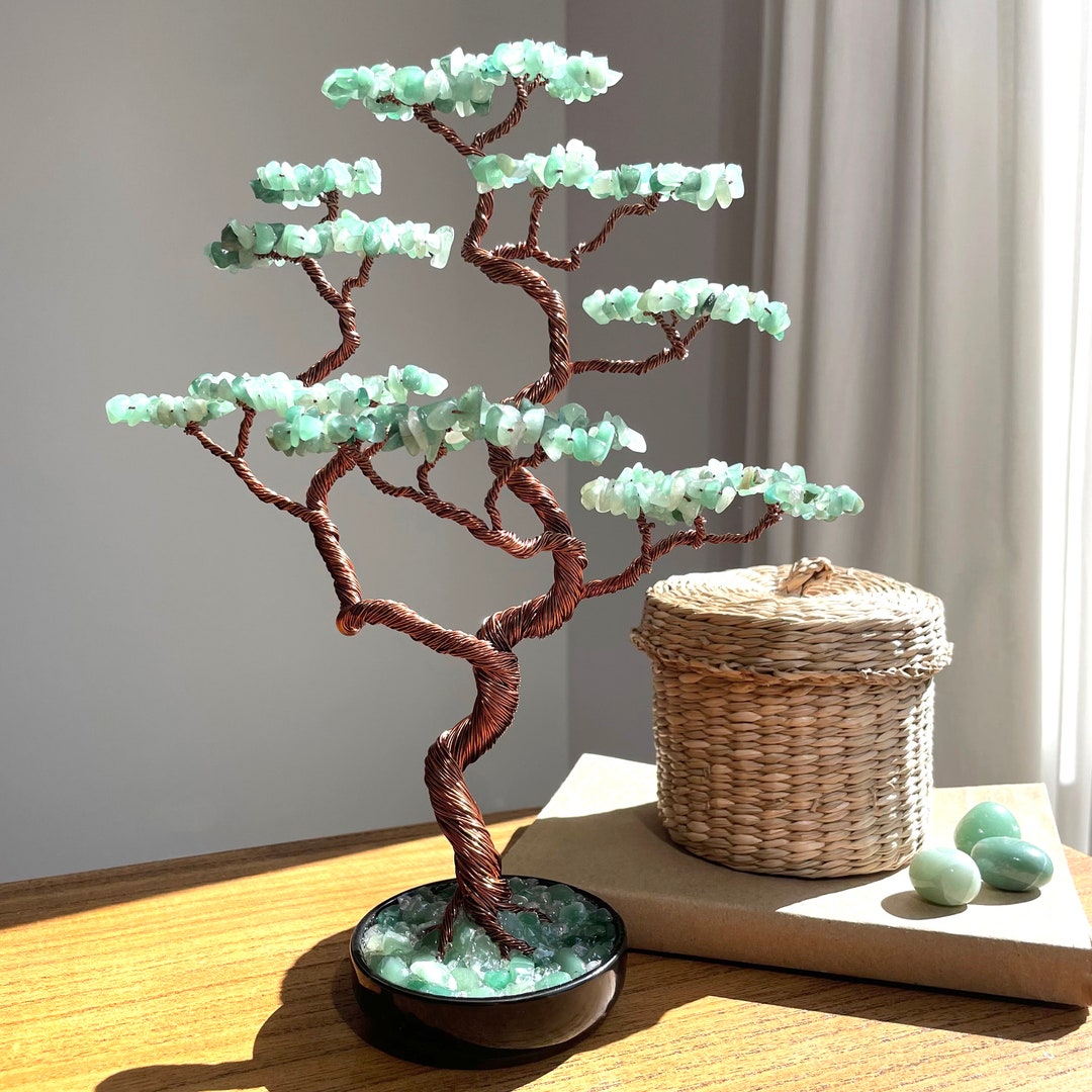 Large Aventurine Bonsai Crystal Tree Tree of Life Natural Etsy