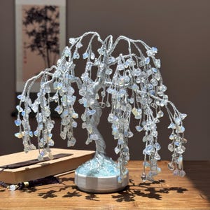 Opal Willow Bonsai Tree, Chakra Healing Gemstone Tree, Stone of &quot;new beginnings&quot; Tree, Wire Sculpture Tree, Tree of Life