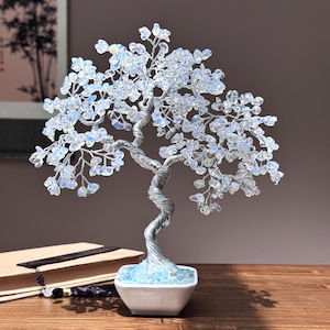 Opal Crystal Tree, Chakra Healing Gemstone Tree, Stone of &quot;new beginning&quot; Tree, Wire Sculpture Tree, Tree of Life