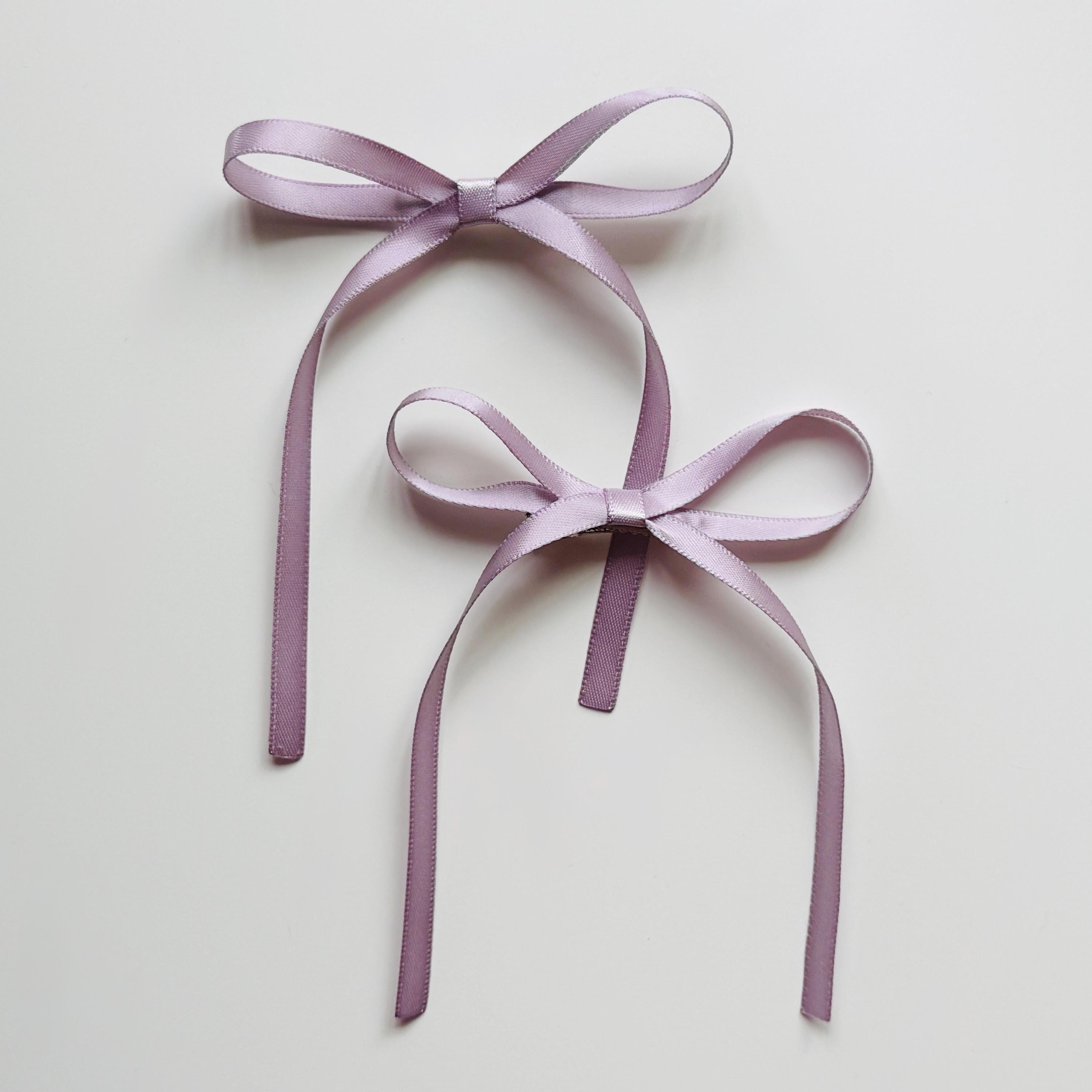 Balletcore Bow Set, Coquette Bow Set, Dainty Bow, Pigtail Bow, Satin ...