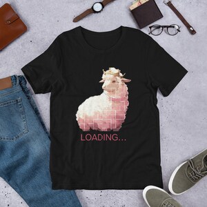 Original Pink Lamb Loading T-shirt Unisex Graphic Tee