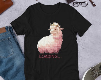 Original Pink Lamb Loading T-shirt Unisex Graphic Tee