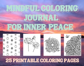 Meditation Malbuch, Stressabbau, Malbuch für Erwachsene, Achtsamkeit, Entspannung, Selbstpflege, beruhigende Aktivität, Digitaldruck, Mandala