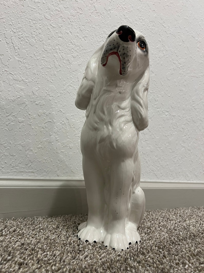 Vintage Dog Statue Made in Italy Etsy