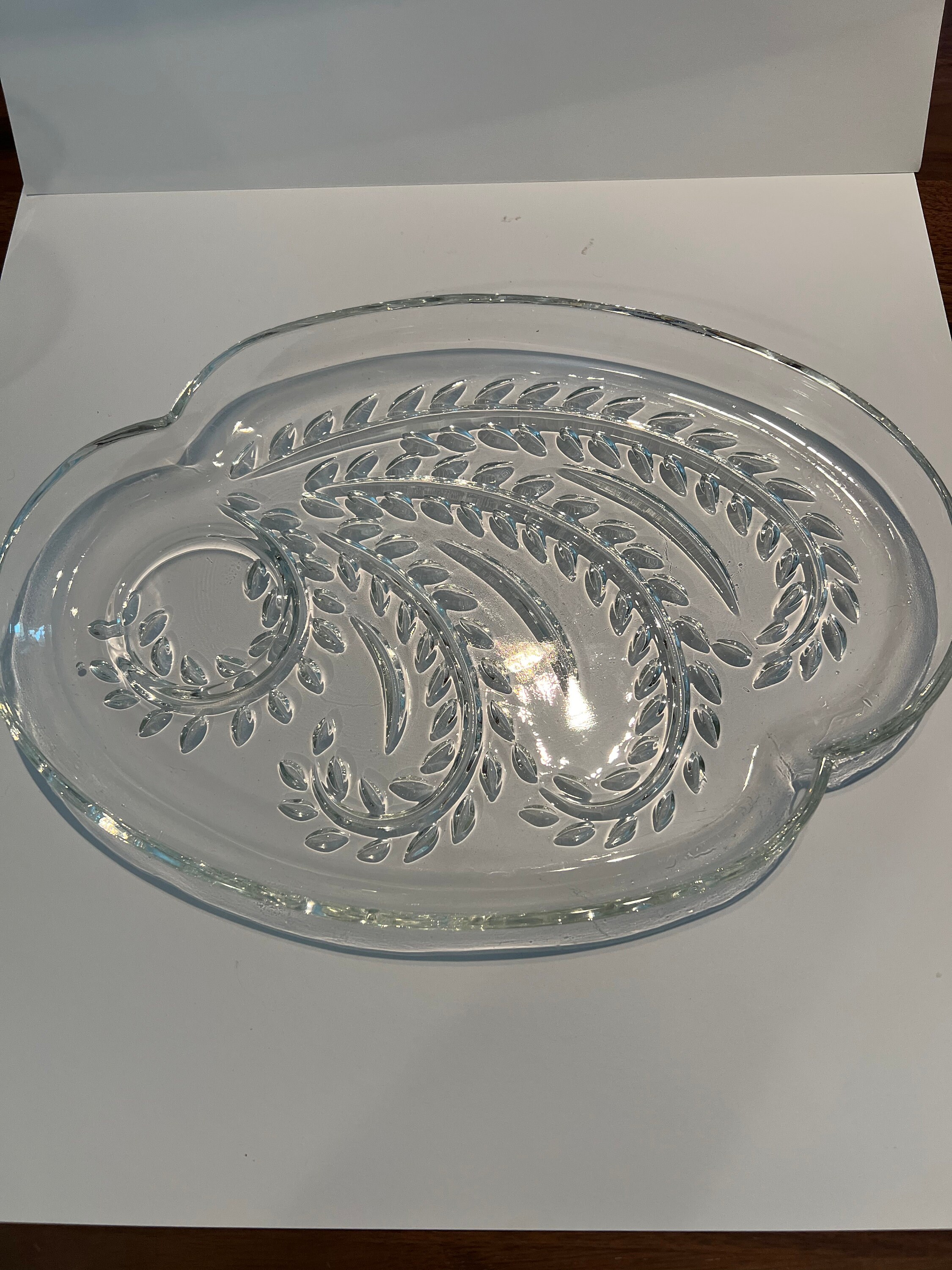 Vintage Snack Tray Federal Glass Homestead Snack Set Tray With Cup Etsy
