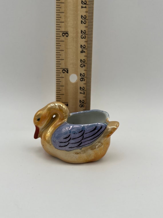 Opalescent Duck Figurine Ring Dish - image 6