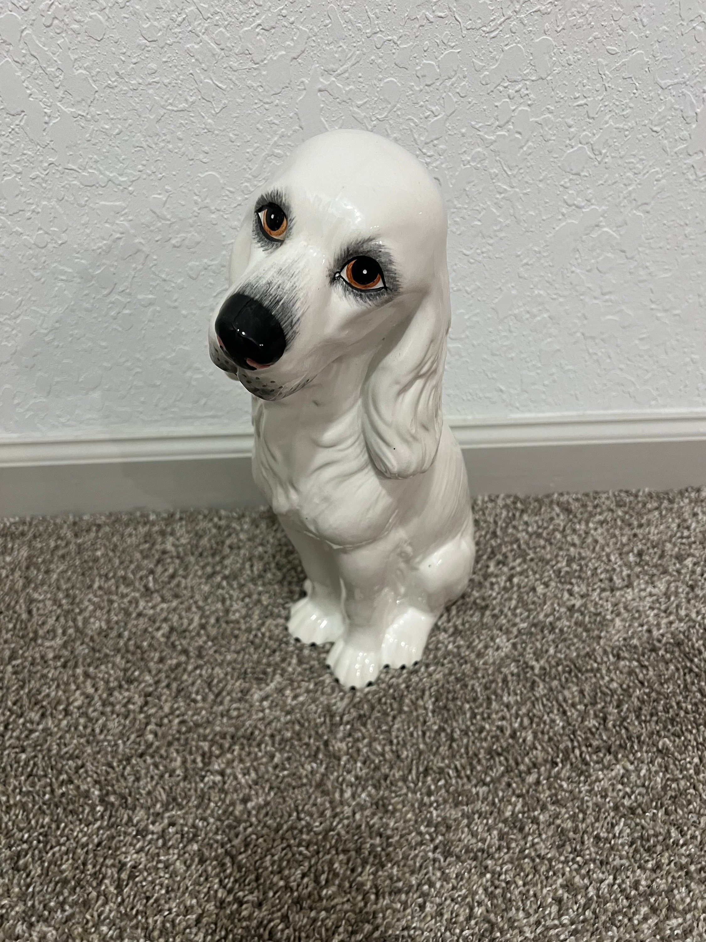 Vintage Dog Statue Made in Italy Etsy
