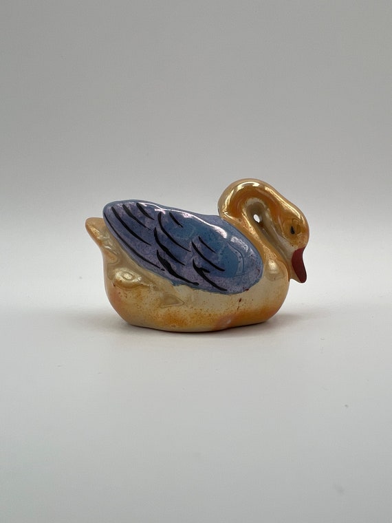 Opalescent Duck Figurine Ring Dish - image 2