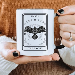 Faire-part de grossesse oncle Cadeau nouvel oncle Cadeau personnalisé tante et oncle Faire-part de grossesse à la famille Mug carte de tarot Mug céleste