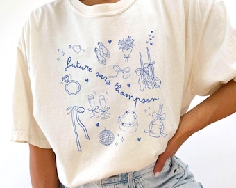 Newly Engaged Gift Just Engaged Gifts Future Mrs Shirt In My Engaged Era Getting Married Shes Tying the Knot Coquette Clothes Fiancee