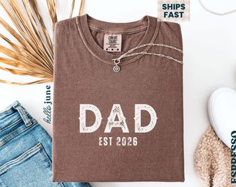 Chemise personnalisée papa Est, cadeau de faire-part de bébé mari pour nouveau papa, chemise fête des pères, cadeau de baby shower pour papa, cadeau personnalisé de grossesse pour papa