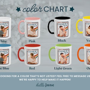 Custom First Fathers Day Photo Mug Retro Dad Gifts Personalized New Dad Gift from Baby Happy Fathers Day Gift Dad Photo Mug for 1st Time Dad image 3