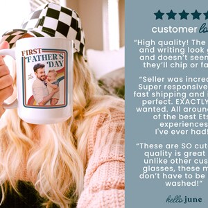 Custom First Fathers Day Photo Mug Retro Dad Gifts Personalized New Dad Gift from Baby Happy Fathers Day Gift Dad Photo Mug for 1st Time Dad image 9