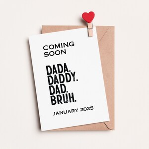 Personalized Funny Pregnancy Announcement to Husband Greeting Card, Custom Baby Announcement Card, Pregnancy Reveal for First Time Dad