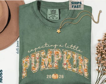 Pumpkin Pregnancy Announcement Fall Pregnancy Reveal Shirt Baby Coming Soon Maternity Tee Mom to Be Tee Shirts Momma to Be Gift Autumn Baby