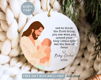Personalized Baby Memorial Christmas Ornament Miscarriage Ornament Stillborn Memorial Gifts Infant Loss Gifts Baby Loss Ornament Infant Baby