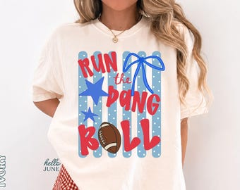 T-shirt de football humoristique « Cours le ballon ! » - Cadeau pour maman fan de football