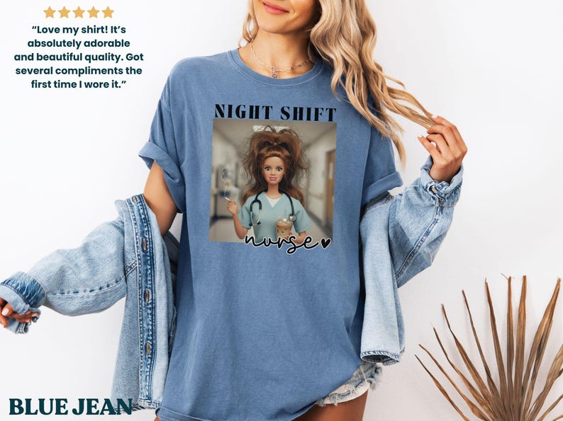 Night Shift Nurse Comfort Colors Funny Nursing Shirts Nurse Appreciation Week Gifts for Night Shift RN Nurse Week Gift for Nurse Shirt Funny image 8