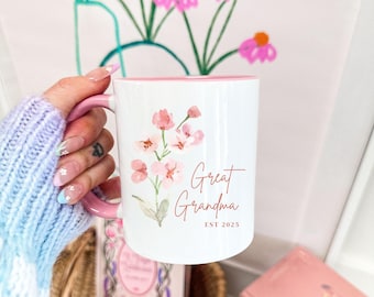 Great Grandpa and Grandma Coffee Mugs Pregnancy Reveal to Grandparents Pregnancy Reveal to Family Announcing Pregnancy to Parents