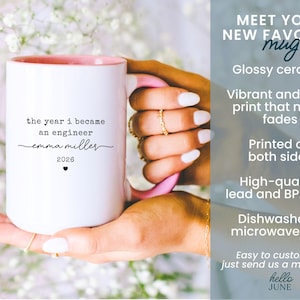 Custom Engineer Graduation Gift Personalized Graduation Mug for Engineer Mug Gift for Engineering Student Women in Engineering BS Graduate bild 2