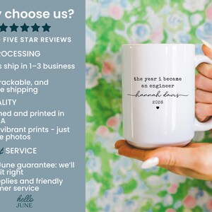 Custom Engineer Graduation Gift Personalized Graduation Mug for Engineer Mug Gift for Engineering Student Women in Engineering BS Graduate bild 8