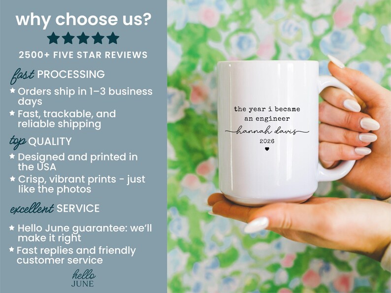 Custom Engineer Graduation Gift Personalized Graduation Mug for Engineer Mug Gift for Engineering Student Women in Engineering BS Graduate bild 8