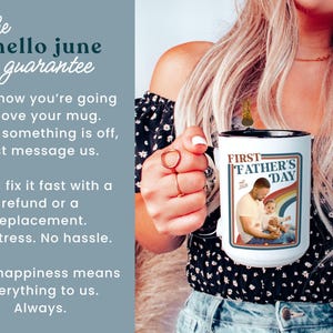 Custom First Fathers Day Photo Mug Retro Dad Gifts Personalized New Dad Gift from Baby Happy Fathers Day Gift Dad Photo Mug for 1st Time Dad image 5