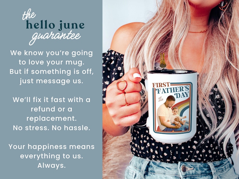 Custom First Fathers Day Photo Mug Retro Dad Gifts Personalized New Dad Gift from Baby Happy Fathers Day Gift Dad Photo Mug for 1st Time Dad image 5