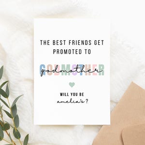 Godparent Proposal Asking Godparents Godmother Proposal God Mother Gift Godparent Gift Godmother Gift Gift for Godmother Madrina Proposal