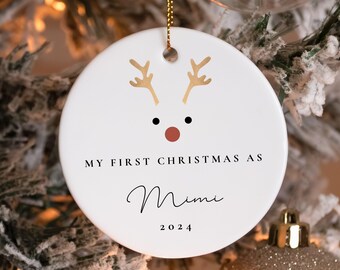 Announcing Pregnancy to Parents Pregnancy Reveal to Grandparents Grandparent Ornament Grandma Ornament Personalized Nanny Ornament