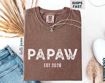 T-shirt personnalisé de l'année de l'Est papaye papa grossesse révélateur de grossesse pour nouveaux cadeaux papaye couleurs confort chemises hommes nouveau bébé révéler chemise