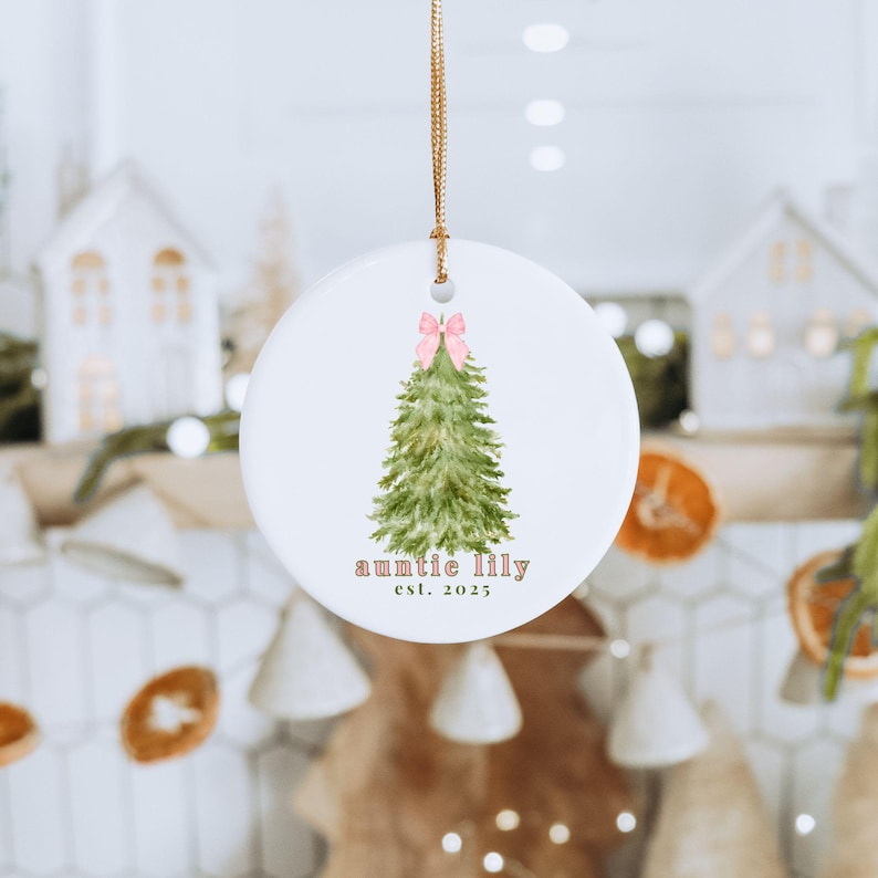 Aunt Ornament Coquette Christmas Ornament Personalized Aunt and Uncle ...