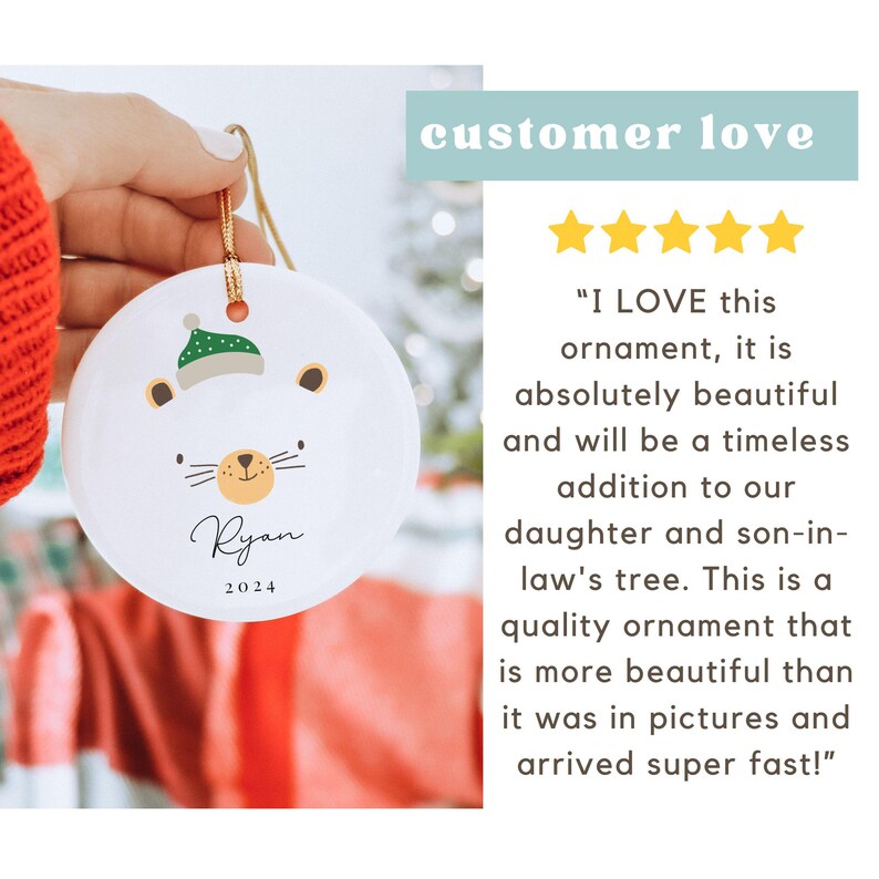 Preschool Ornament, Polar Bear Ornament, Grandchild Ornament, Teen