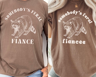 Couple Outfit Engaged Shirt Fiance Gifts for Him Future Mrs Shirt Newly Engaged Gift Funny Raccoon Shirt Weirdcore Shirt Couple Shirts