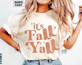 It’s Fall Yall Cowgirl Tee Shirt Vintage Cowgirl Shirt Cowgirl Fall Comfort Colors Western Shirt Hello Fall Shirt Fall Tees Gift Yall Shirt