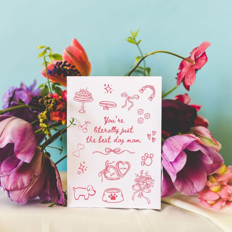Childless Dog Lady Dog Mothers Day Card Gifts for Mom From Dog Funny ...