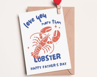 1st Fathers Day Card Expecting Fathers Day Gift Fathers Day Card for Husband Fathers Day From Wife Fathers Day Gift From Girlfriend Lobster