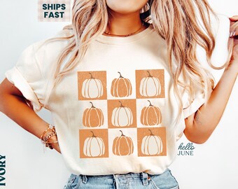 Retro Pumpkin Fall Shirt Fall Pumpkin Tshirts Autumn Lover Fall Aesthetic Pumpkin Season Comfort Colors Cute Pumpkin Shirt Women Fall Tees
