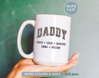 Camo Daddy Custom Daddy Mug Personalized Daddy Gifts from Children Daddy with Kids Name Daddy Fathers Day Mug for Daddy New Daddy Gifts