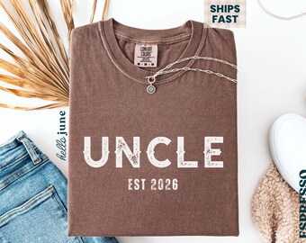 Chemise oncle personnalisée oncle couleurs confort personnalisé cadeaux oncle pour nouveau cadeau faire-part de grossesse oncle fête des pères anniversaire oncle