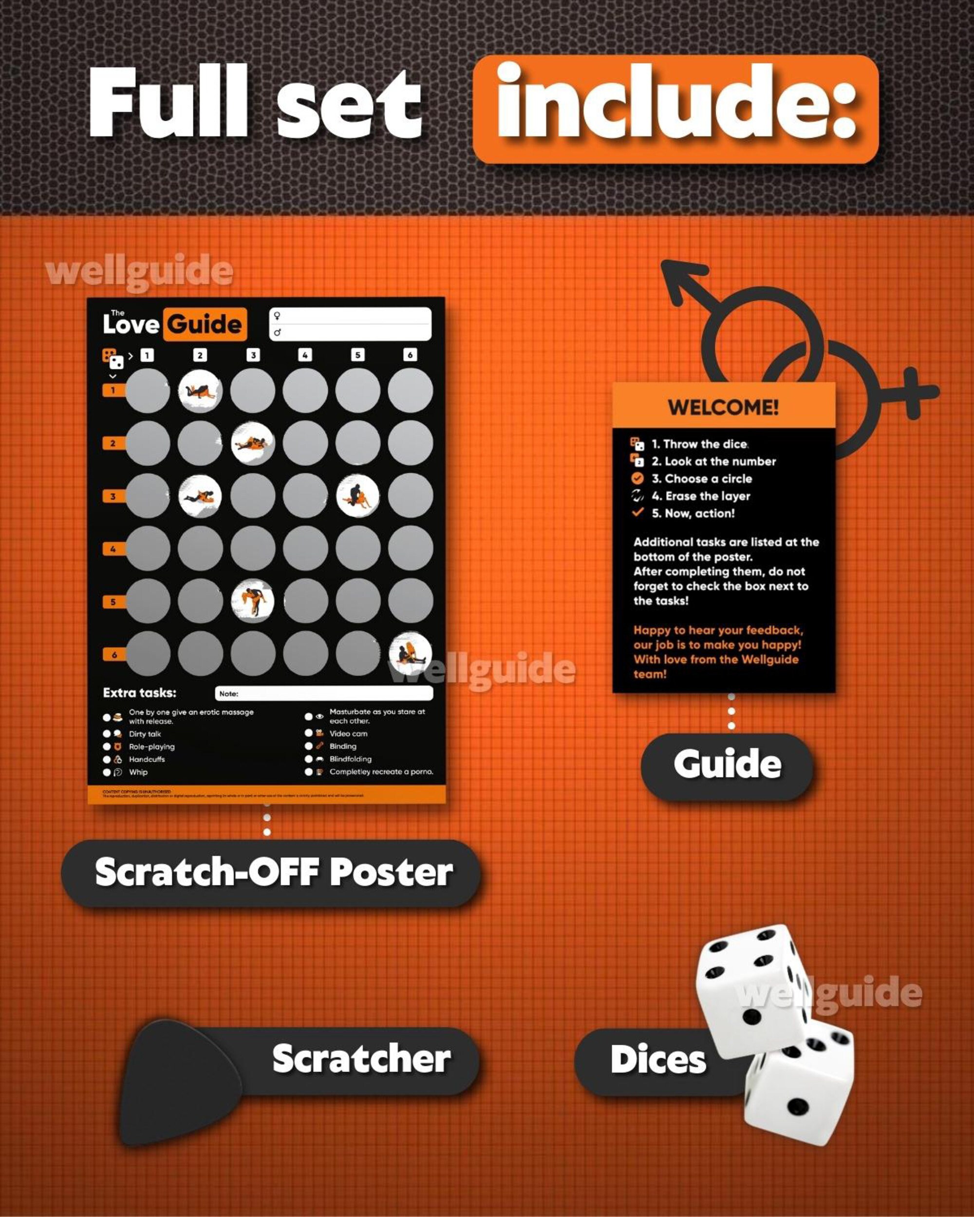 The Love Guide Adult Game for Couples Scratch off Poster - Etsy