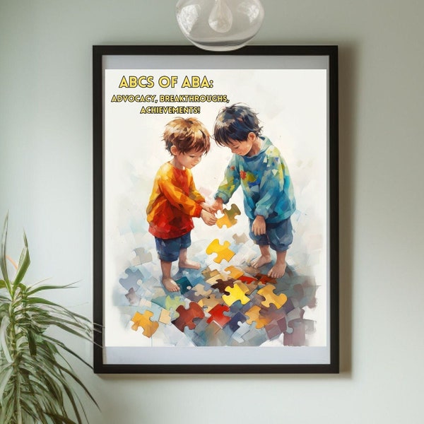 Applied Behavior Analysis Wall Art, Autism Poster, ABA Poster, ABA Art