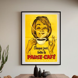 Vintage French Wall Art Coffee Poster Wall Print French Advertisement
